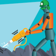 worker completing a mining task