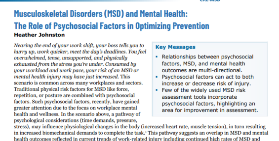 thumbnail image of the psychosocial factors position paper